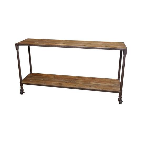 Industrial Console Two Level Table
